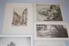 DONALD SHAW MACLAUGHLAN Group of 8 etchings with drypoint.